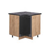 ECKUNTERSCHRANK Fame-Line Anthrazit Hochglanz 80.5 cm, AP Anthrazit - Anthrazit/Eiche Wotan, Holzwerkstoff (80.5/82/60cm) - Vicco