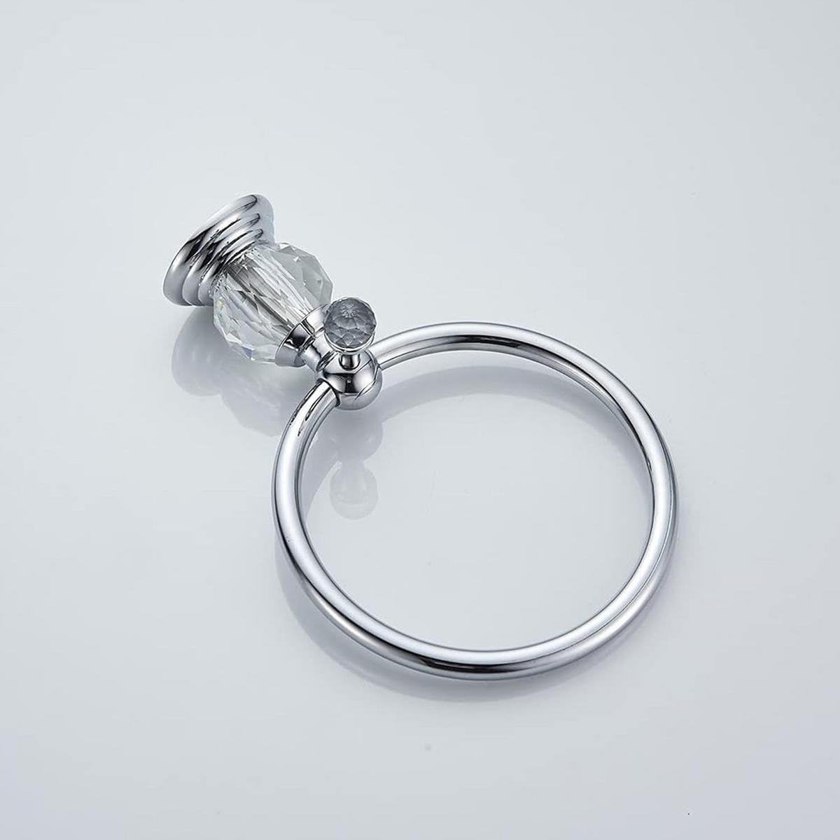 HANDTUCHSTANGE , Kristallhandtuchring - Silberfarben, Metall (21.2/10.2/17.8cm) - BELZ