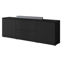 TV-LOWBOARD Vera 180 - Silberfarben/Graphitfarben, Holzwerkstoff/Kunststoff (180/62/35cm) - MIRJAN24
