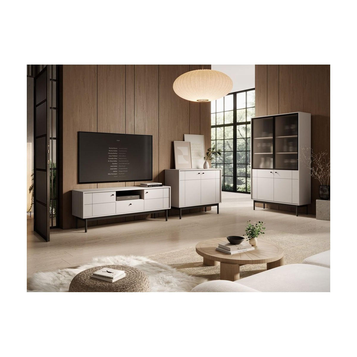 WOHNZIMMER Set – JAPANDI – Kaschmir - Kaschmir, Holzwerkstoff (103.5/83.5/39cm) - hi-markt