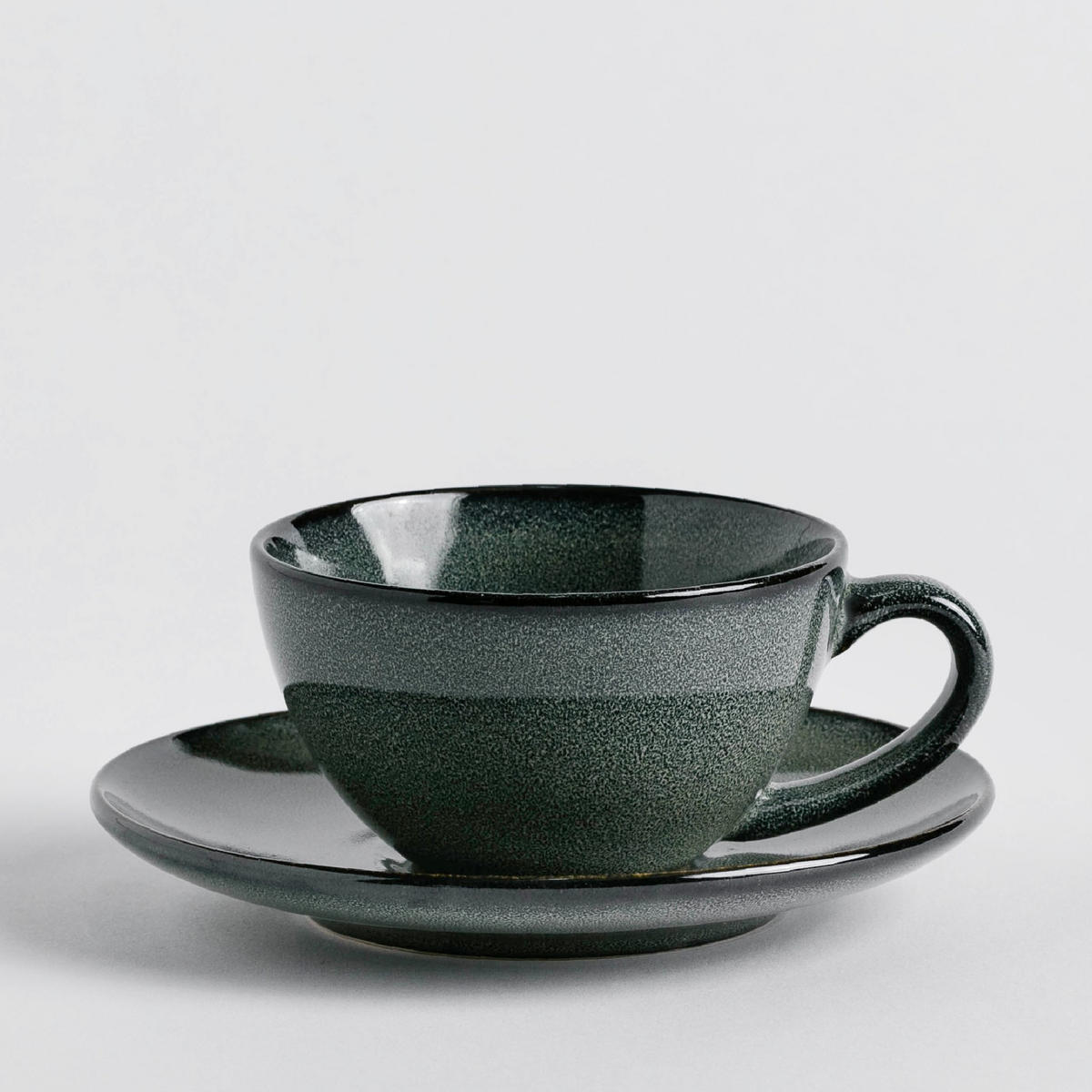 TASSE MIT UNTERTASSE Dobble - Grün, Stein (0.17L) - home&you
