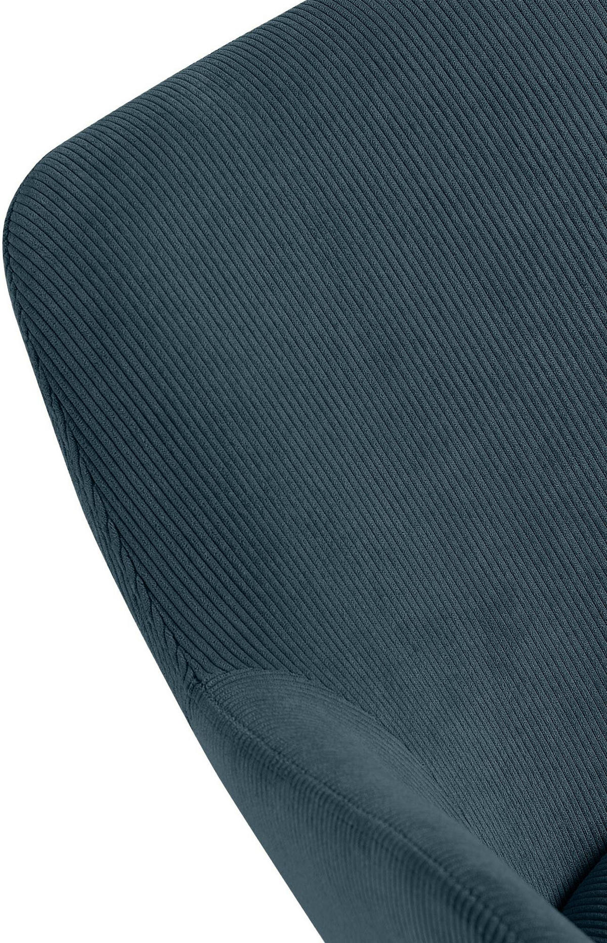 ESSZIMMERSTUHL Cord Blau - Blau/Schwarz, Textil/Metall (56/81/62cm) - CLP