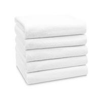 DUSCHTÜCHER, 5er-Set, 70x140 cm, 100% Baumwolle, Weiß - Weiß, Textil (70/140cm) - Zollner