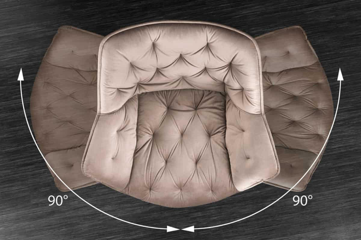 STUHL THE DUTCH COMFORT Samt Champagner 80 cm - Champagner/Beige, Textil/Metall (68/81/65cm) - riess-ambiente