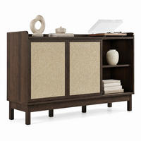 SIDEBOARD aus Spanplatte 150x39,5x80 cm Natur mit Schiebetüren, Schubladen und verstellbaren Einlegeböden - Walnussfarben, Holzwerkstoff (150/80/39.5cm) - IVMEU