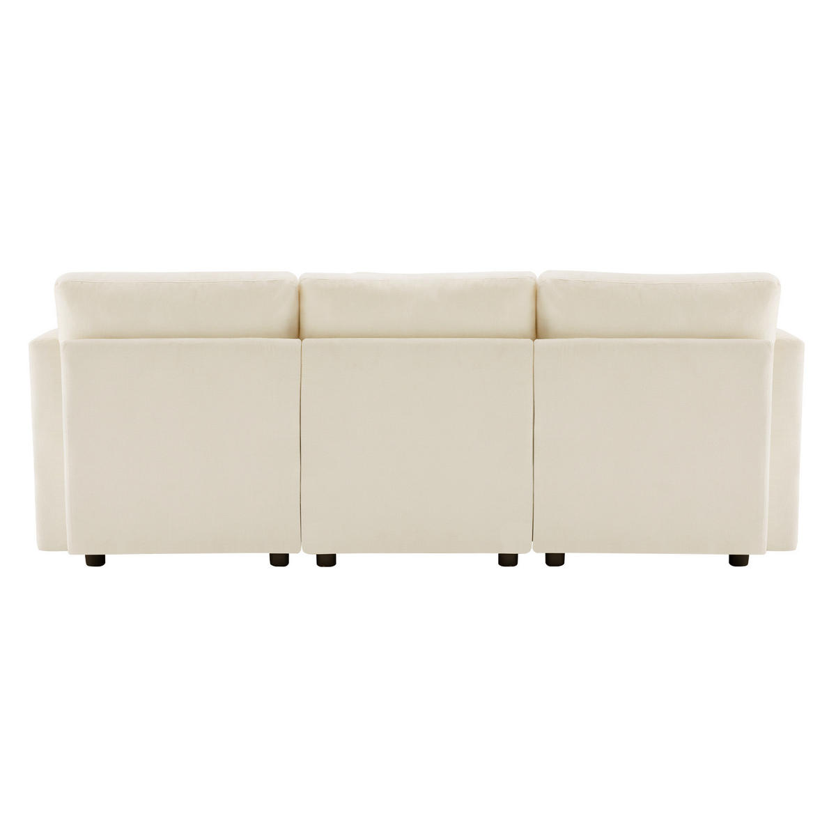 ECKSOFA, Chenille mit verstellbaren Armlehnen & Hocker, 218/156,5/86 cm, Beige - Beige, Textil (156.5/218cm) - Redom