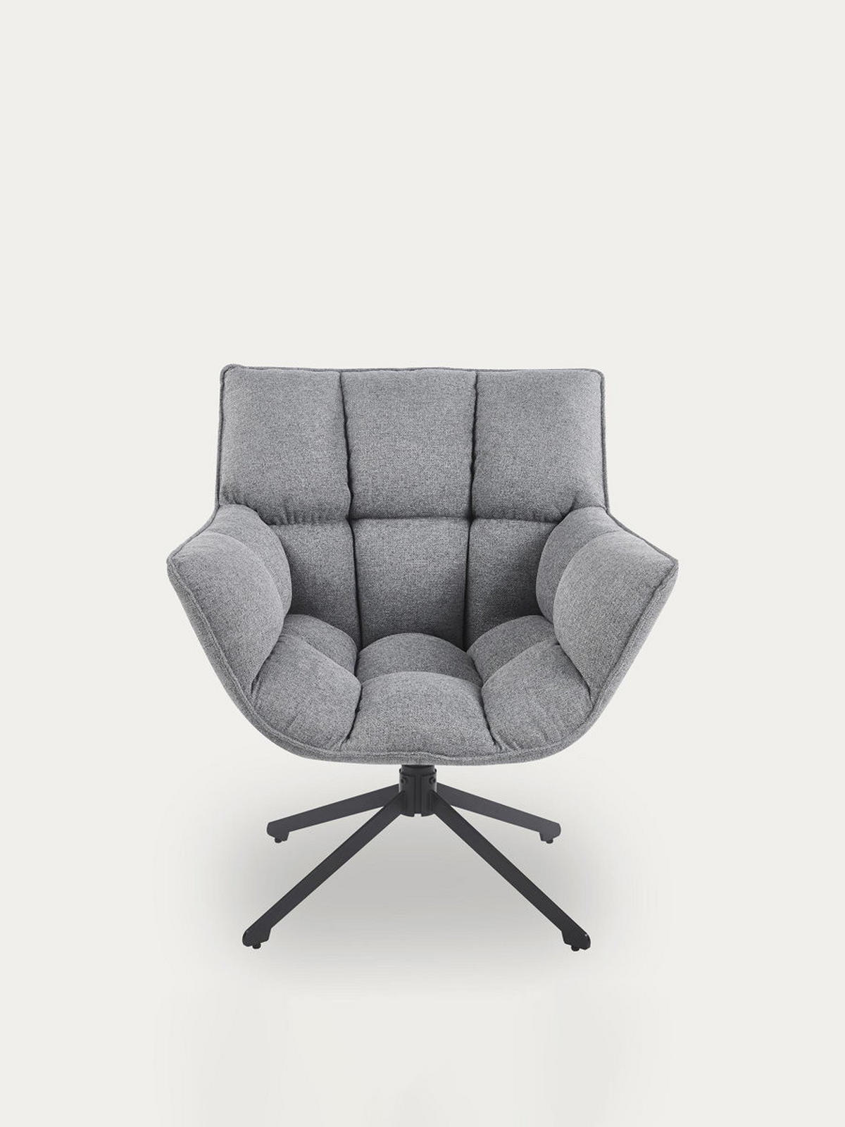 SESSEL Abyss Grau 82 cm x 92.5 cm - Grau, Textil (82/92/74cm) - Kenay Home