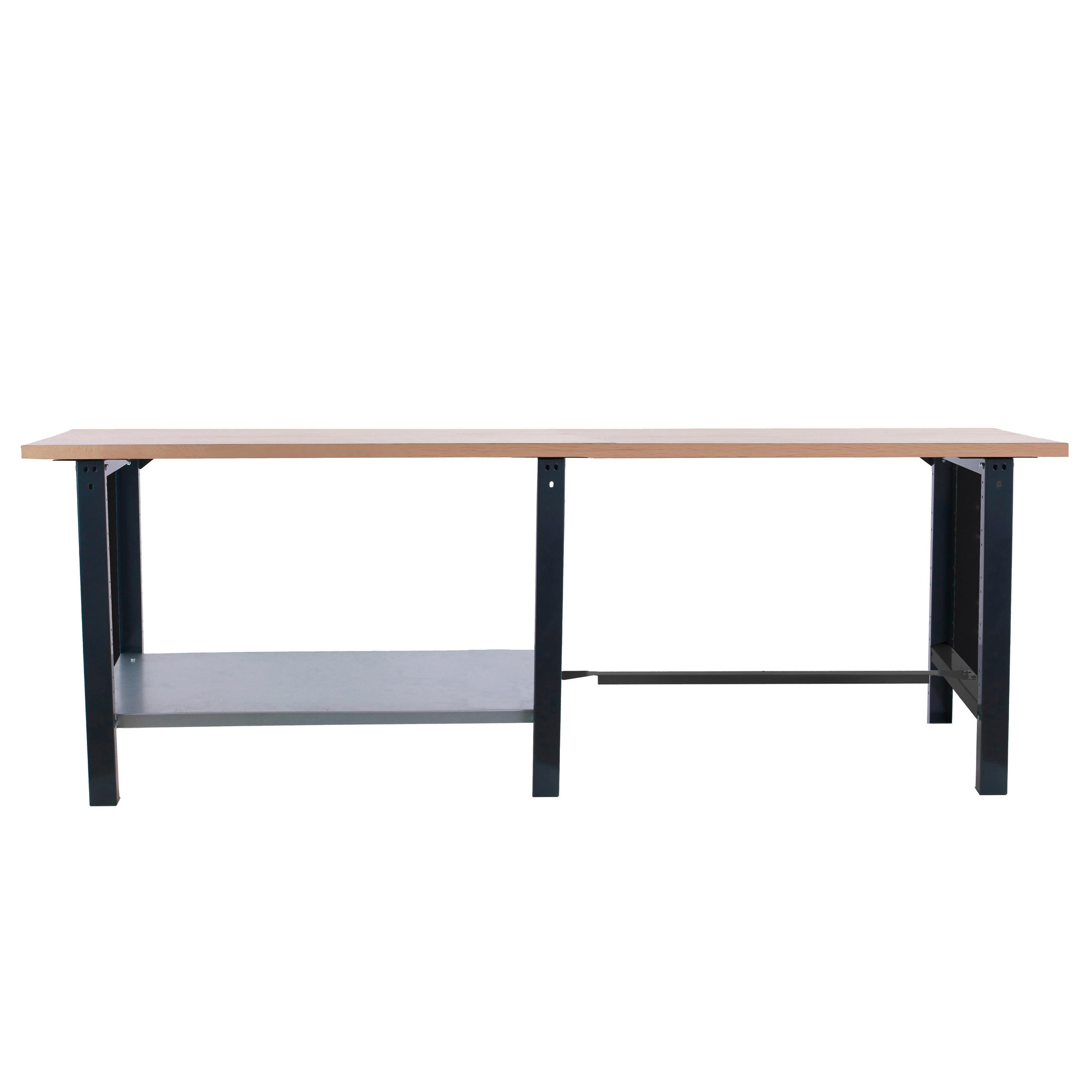 WERKBANK Buffalo Wood HxBxT 86,5 x 260 x 75 cm Traglast 1000 kg Anthrazit - Anthrazit, Metall (260/86.5/75cm) - PROREGAL