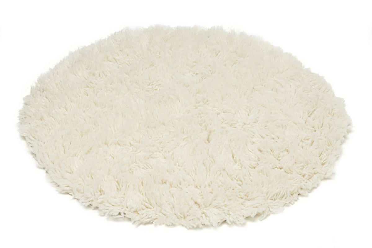 TEPPICH Super Flokati 1400 Naturwollshaggy 200x200 cm - Champagner, Textil (200/200cm) - Rug and Roll