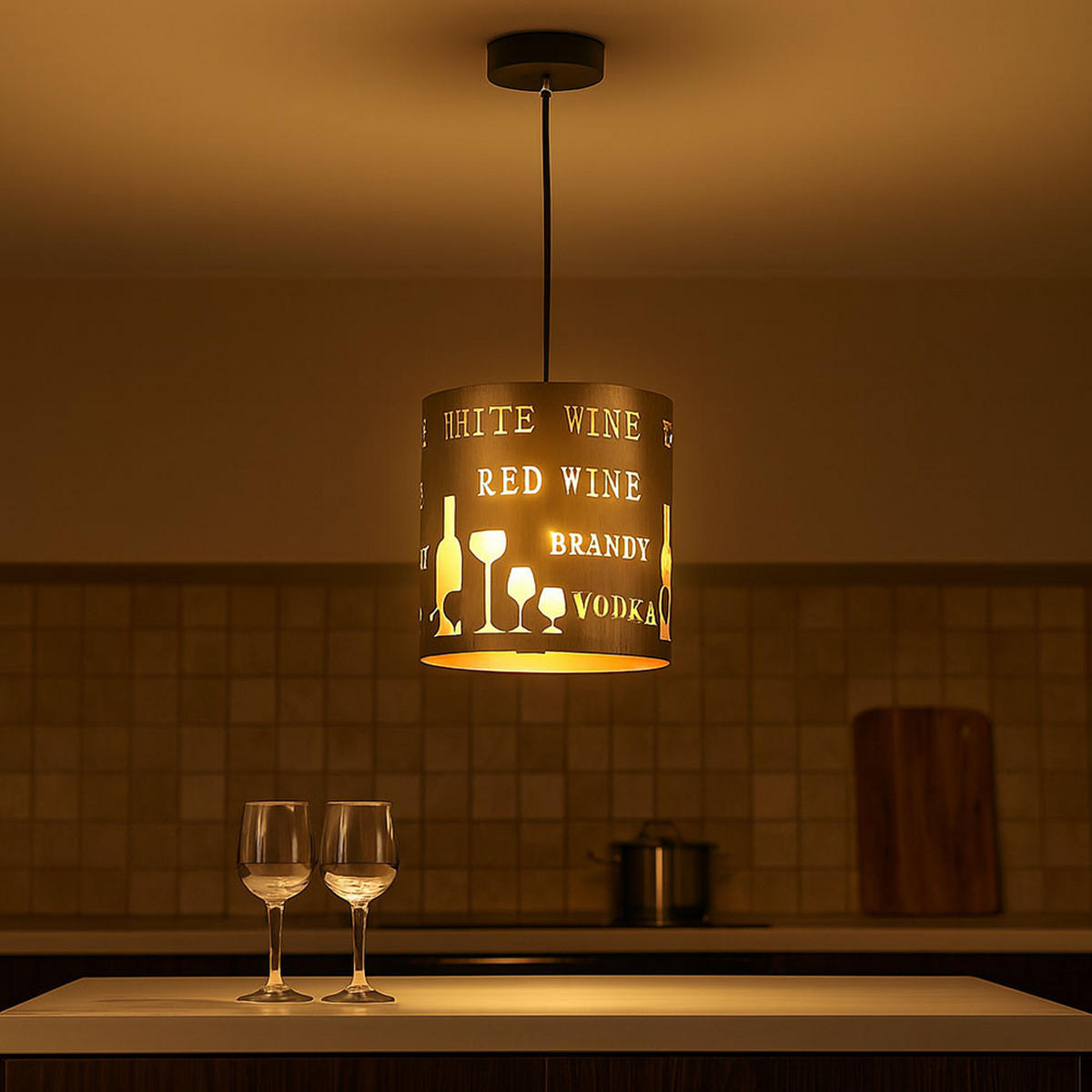 LED HÄNGELEUCHTE TUVA Metall Braun - Braun, Metall (23.5/23.5/150cm) - Wofi