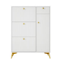 SCHUHSCHRANK Weiß 90/25/121 cm - Weiß, Holzwerkstoff (90/121/25cm) - PANGIVO