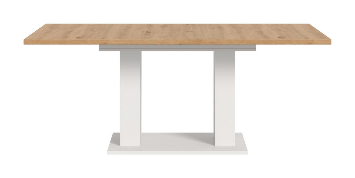 ESSTISCH MOTION (B/H/T: ca. 150/76/90 cm) in Weiß/Artisan Oak Nachbildung - Weiß, Holzwerkstoff (90/150/76cm)