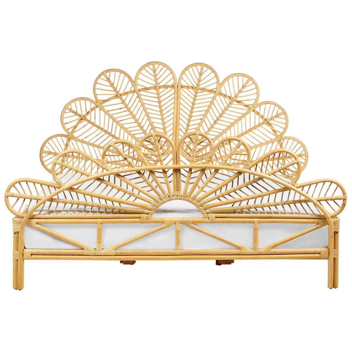 DOPPELBETT 180/200cm Heller Holzfarbton Florentine - Hellbraun, Naturmaterialien (180/200cm) - Beliani