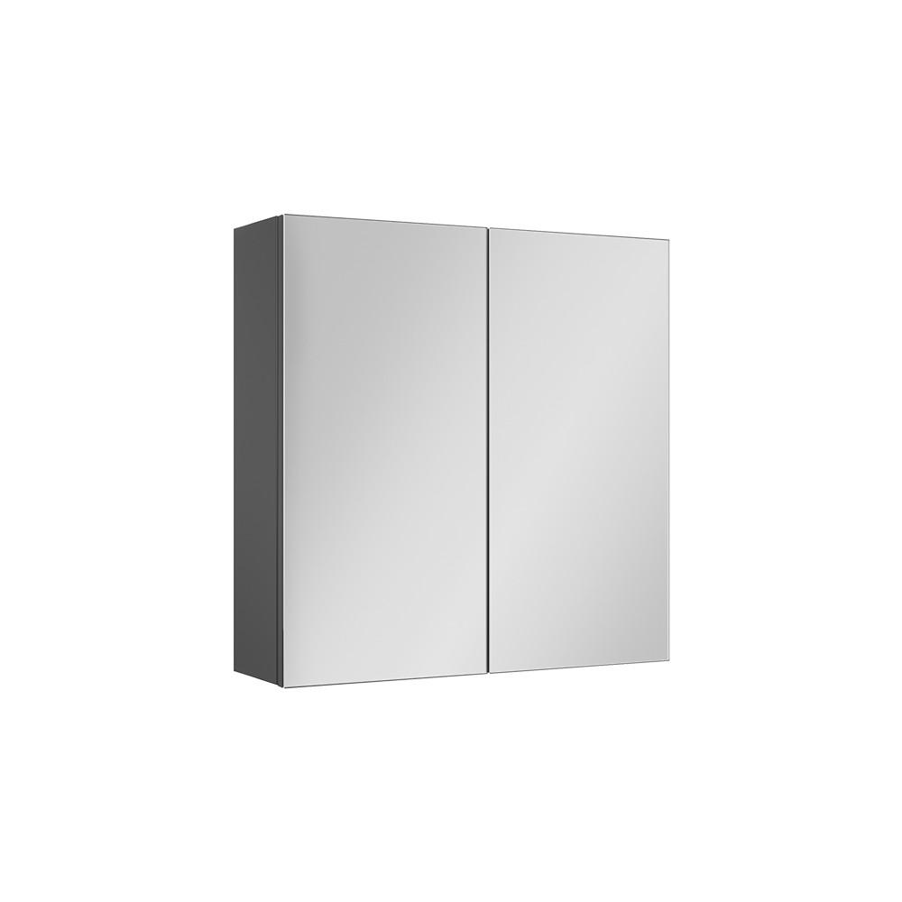 KOPALNIŠKA OMARICA Z OGLEDALOM Lavia, Antracit, 60 x 60.2 cm - antracit, leseni material (60/170/17cm) - Vicco