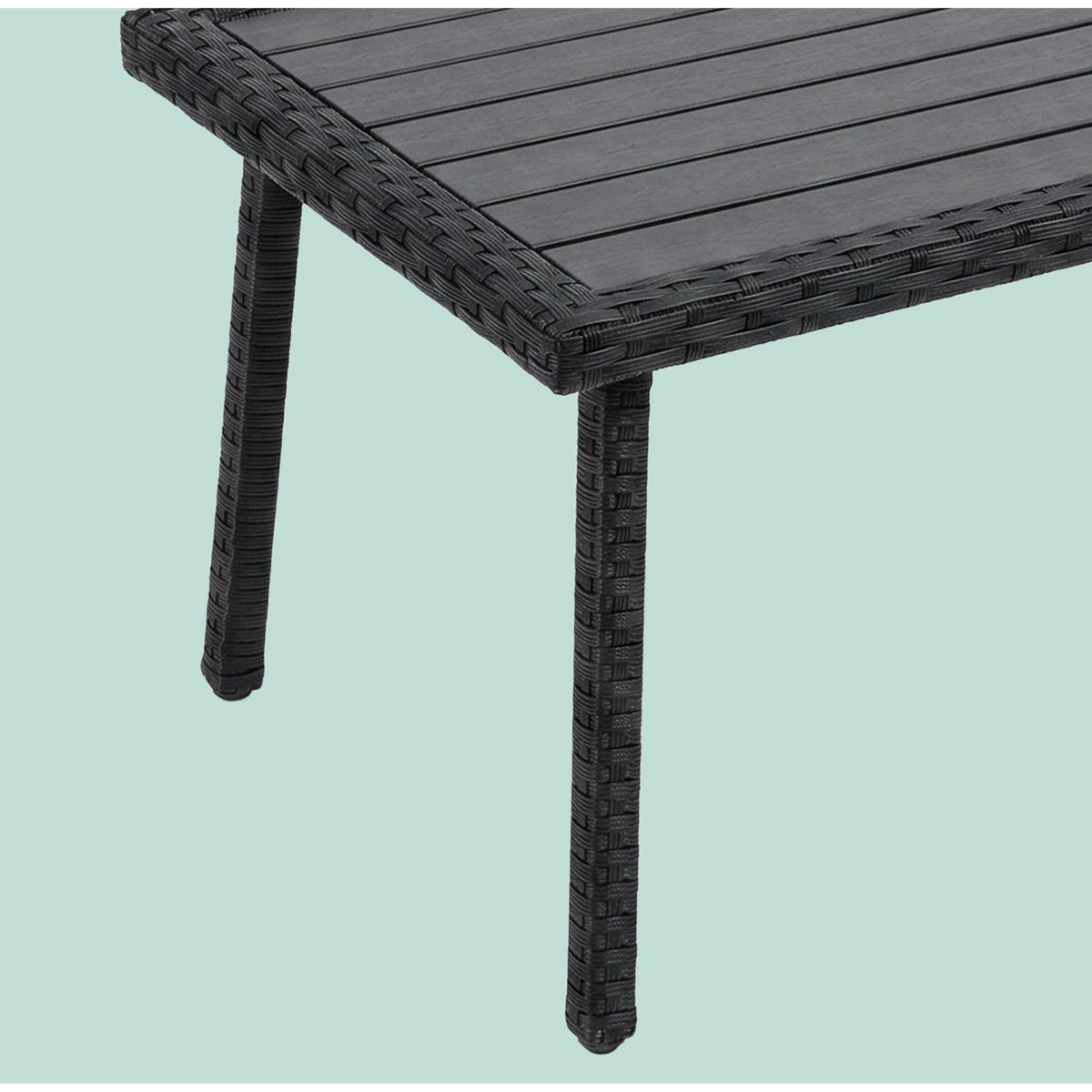 4DÍLNÝ zahradní set - černá, kov/textil - Relaxdays