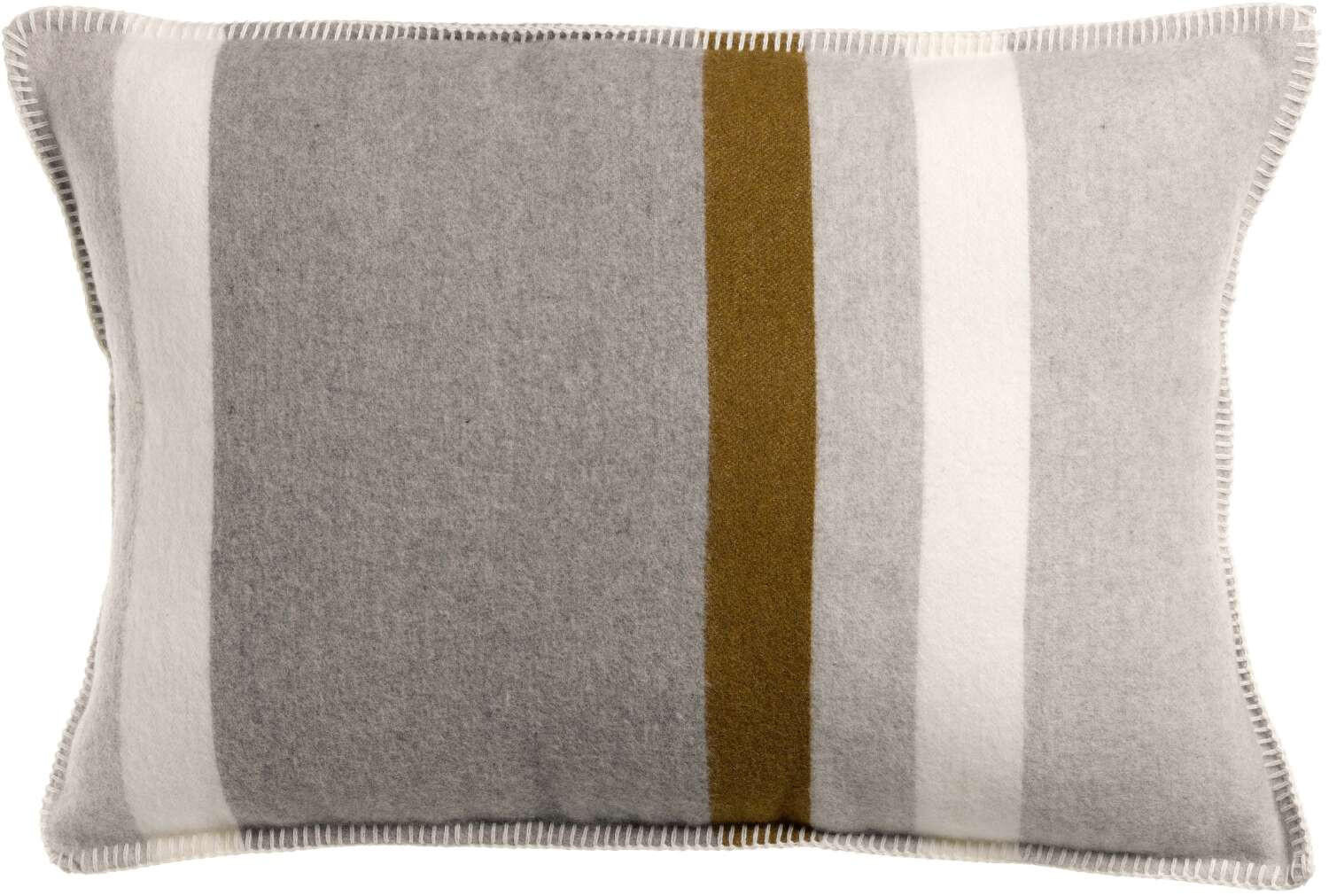 JACQUARD-KISSEN Vivaraise - Recycelter Stoff PERLE, 40 x 65 cm - Beige, Textil (40/65cm) - Vivaraise