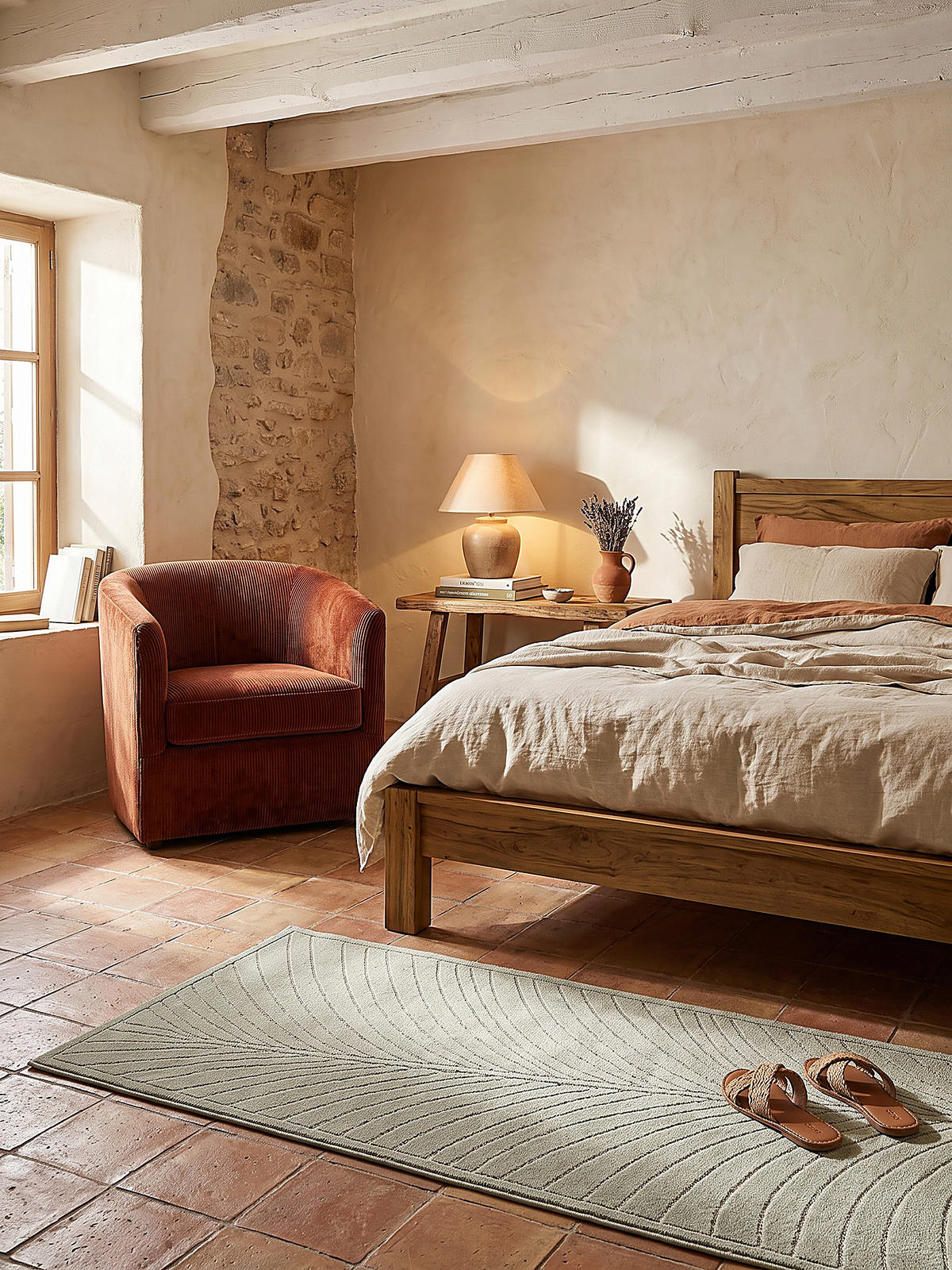 LÄUFER Outdoor, Fußbodenheizung-geeignet, mit Blattmotiv, aus Polypropylen, ENGADIN in Salbeigrün, 80 x 150 cm - Grün, Textil (80/150cm) - KADIMA DESIGN