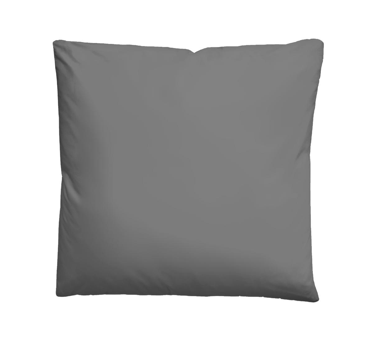 BETTWÄSCHE-GARNITUR Linon UNI fichte, 135x200 cm + 80x80 cm - Dunkelgrün, Textil (135/200cm) - biberna