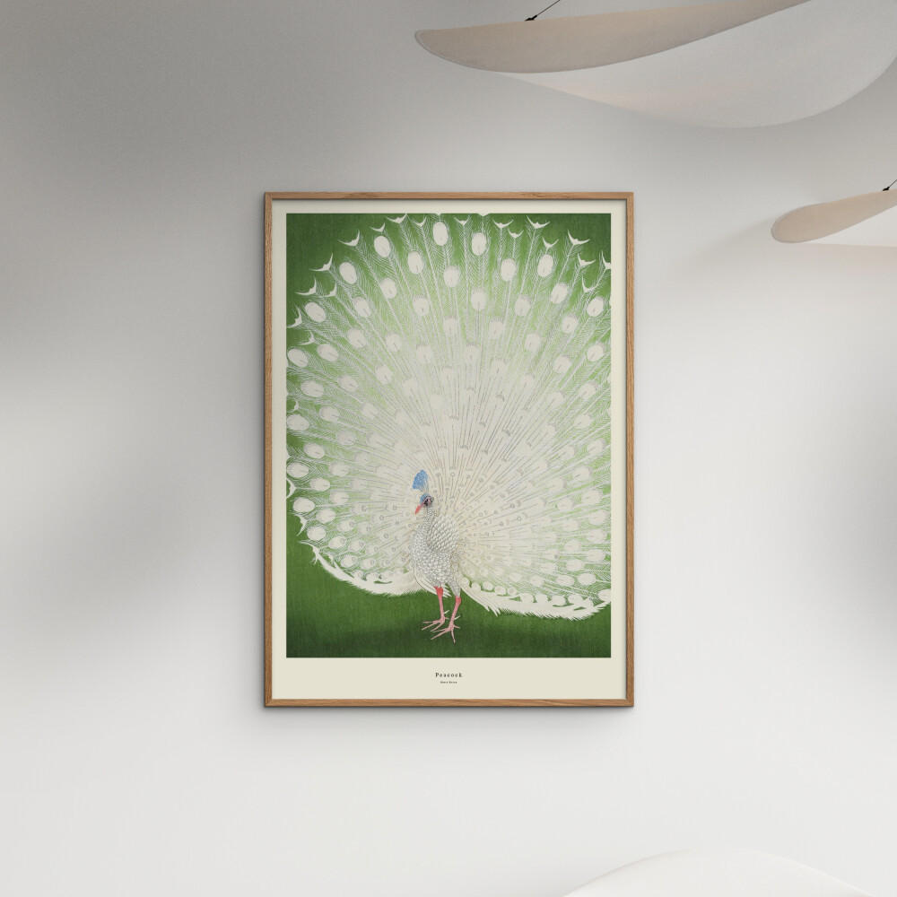 POSTER mit Rahmen A.P. Atelier - Peacock - Eichefarben/Grün, Holz/Papier (30/40cm) - Poster&Frame