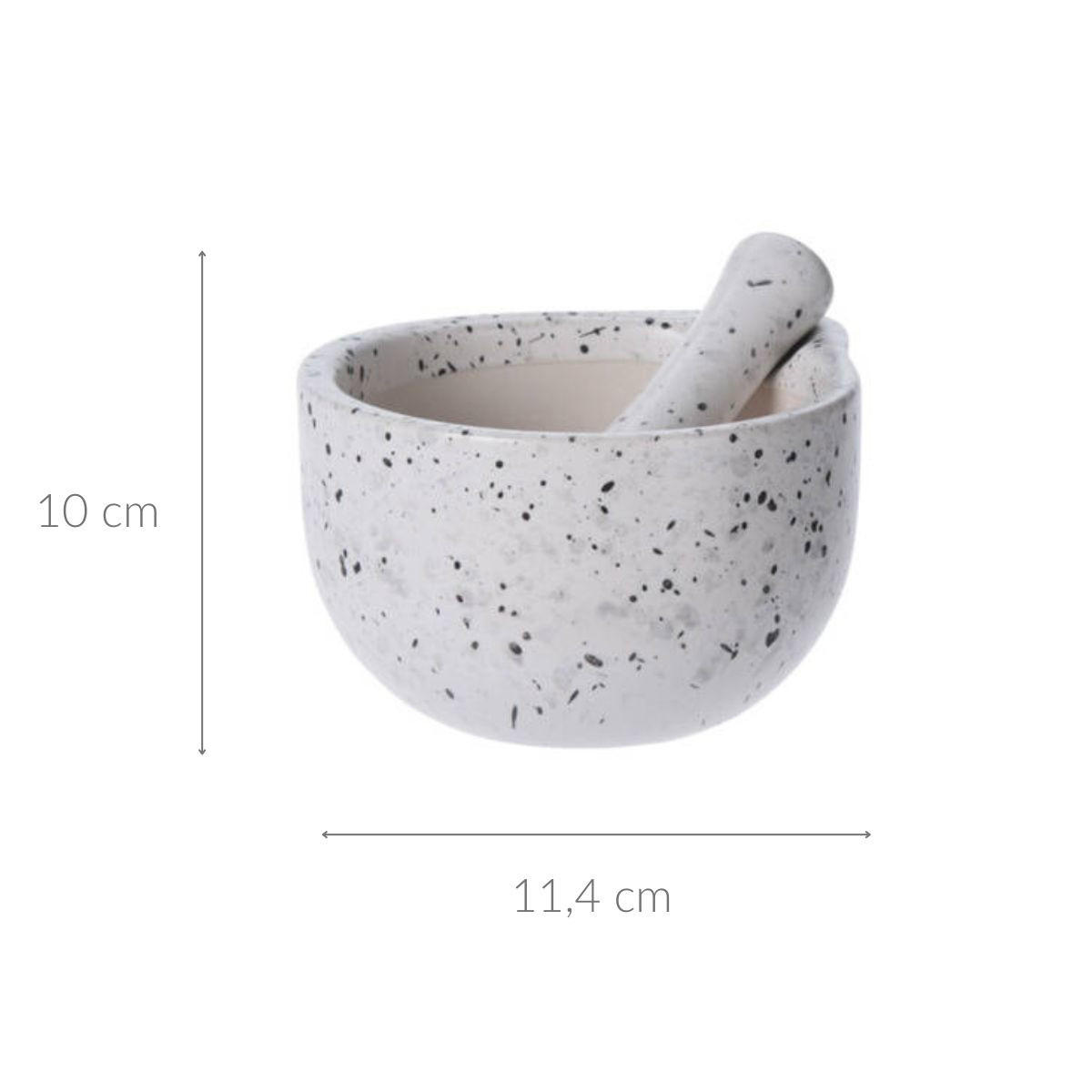 KÜCHENMÖRSER mit Stößel 10,5/10,5/6 cm - Weiß, Keramik (10.5/6/10.5cm) - Excellent Houseware