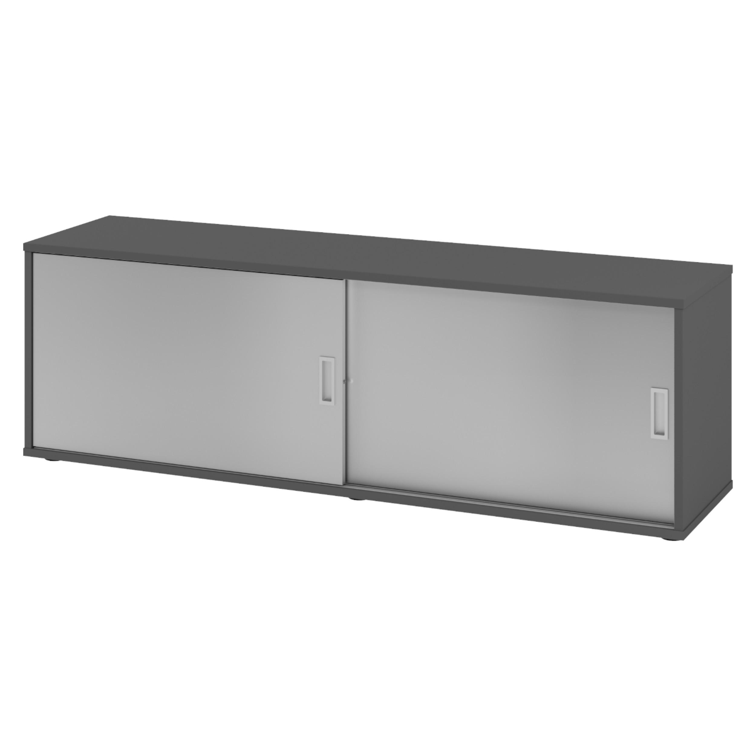 bümö Lowboard Graphit, Silber 160x52x40 cm