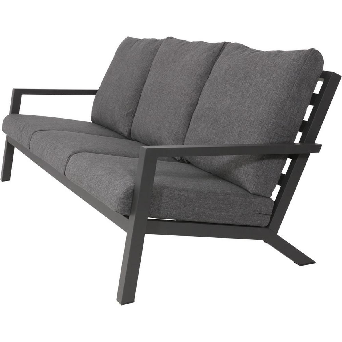 ZWEISITZER-SOFA Down - Grau - 205/97/79 cm - Grau, Metall (97/79/205cm) - Lesli Living