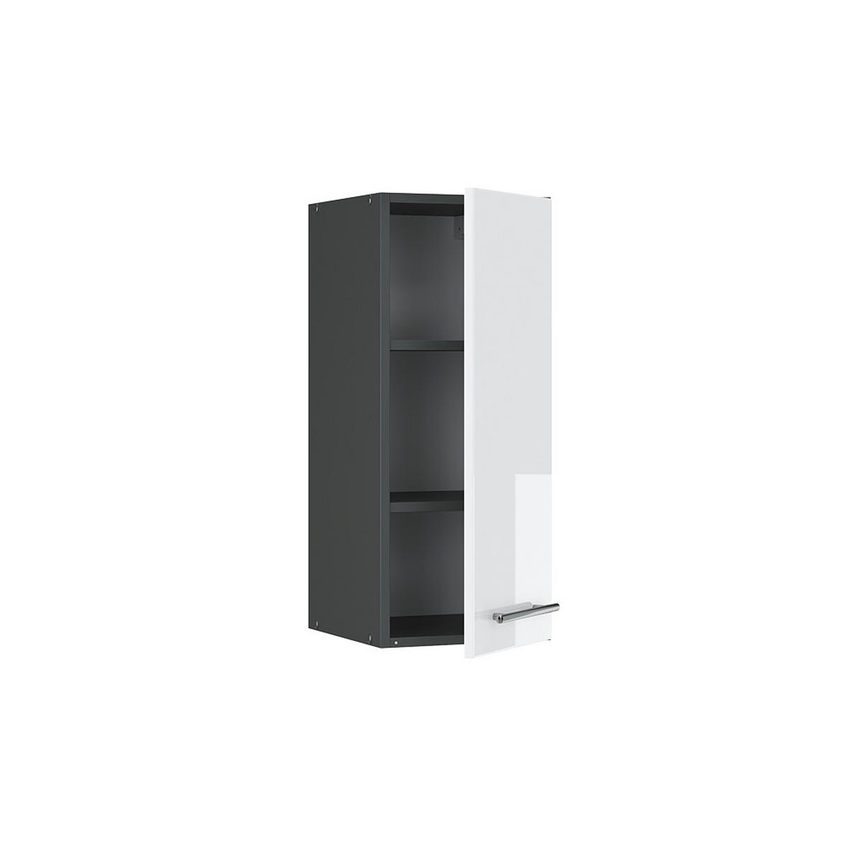 HÄNGESCHRANK Fame-Line Weiß Hochglanz 30 cm - Weiß Hochglanz/Anthrazit, Holzwerkstoff (30/72/34.1cm) - Vicco