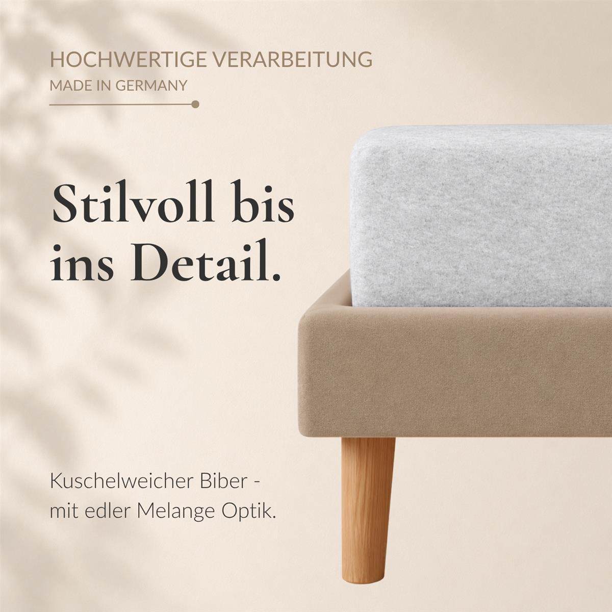 BIBER-SPANNBETTLAKEN 90x200 - 100x200 cm Made in Germany! Warme Winter Flanell Bettlaken aus 100% Baumwolle, Spannbetttuch Weißgrau - Creme, Textil (90/200cm) - Carpe Sonno