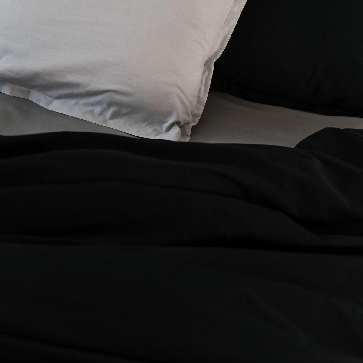BETTBEZUG basic 200x200 cm (komfortgrösse) schwarz - Schwarz, Textil (200/200cm) - Happy Friday
