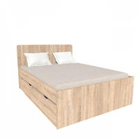 DOPPELBETT ZENIA / BETT 140x190 + 2 Konsolen + 2 Schubladen - Eiche gebleicht Dekor - Sonoma Eiche, Holzwerkstoff (140/190cm) - Weber Industries