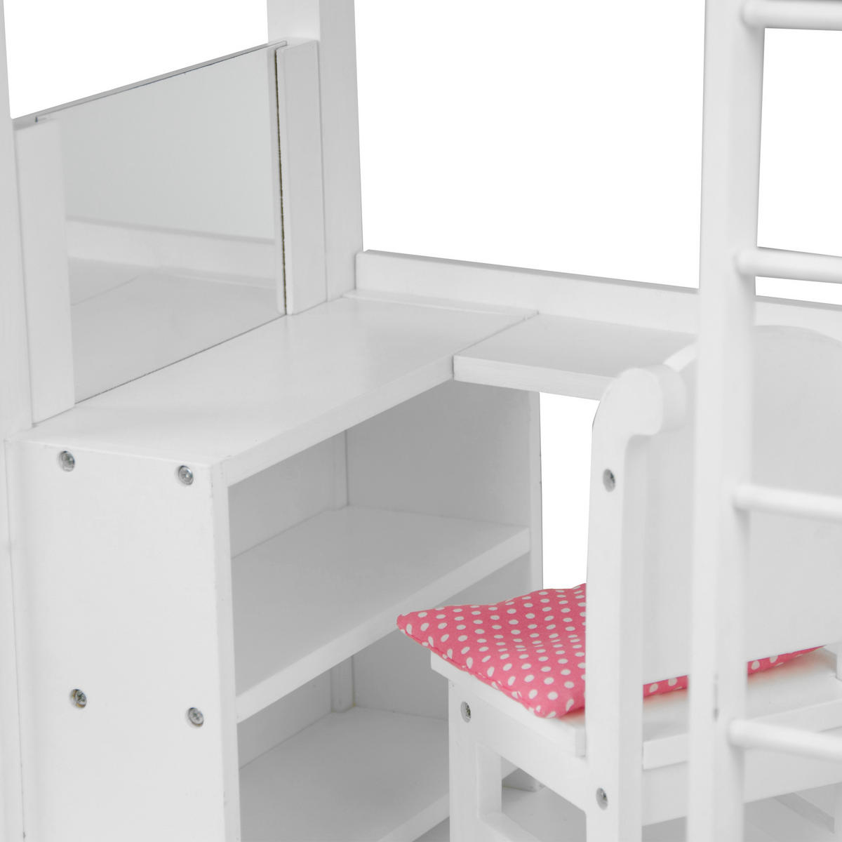 DOPPELSTOCKBETT für Puppen, Weiß, 53,3 cm - Weiß, Holz (53/53/25cm) - Teamson Kids