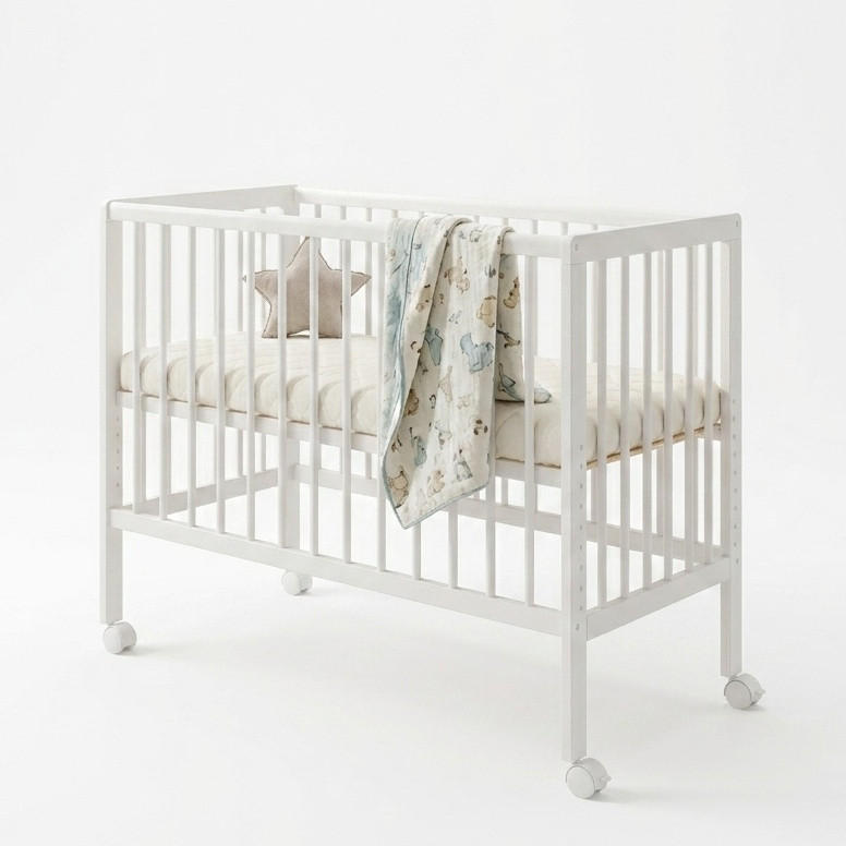 kiki design Beistellbett Weiß 50x100 cm