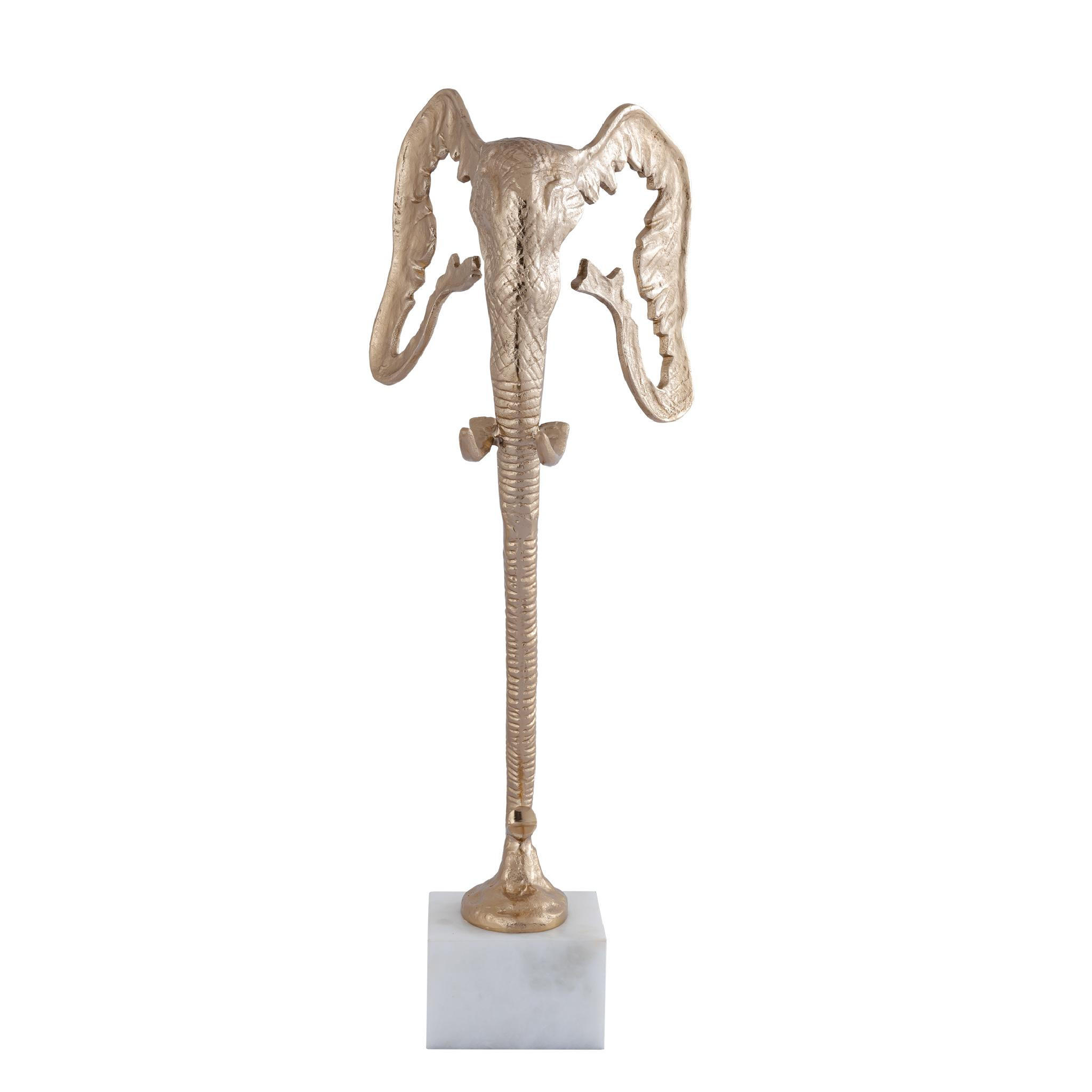 SKULPTUR Horton Gold 25/23/65cm - Goldfarben, Stein (23/65/25cm) - PTMD Collection