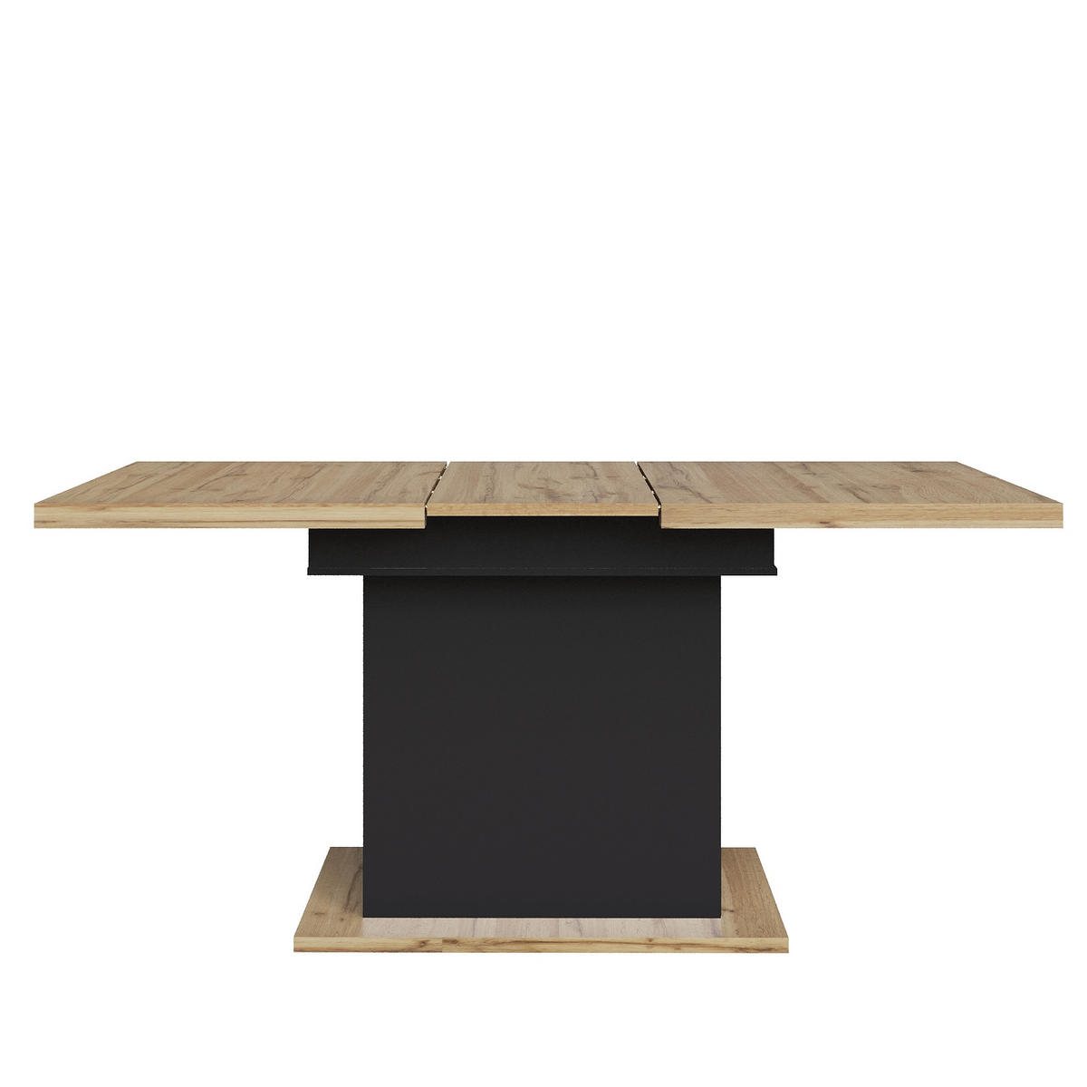JEDÁLENSKÝ stôl 110-140/80/75 cm, MDF/kov, prírodné drevo, rozkladací so zásuvkami - prírodná farba, kompozitné drevo (110/80/75cm) - BEAOK