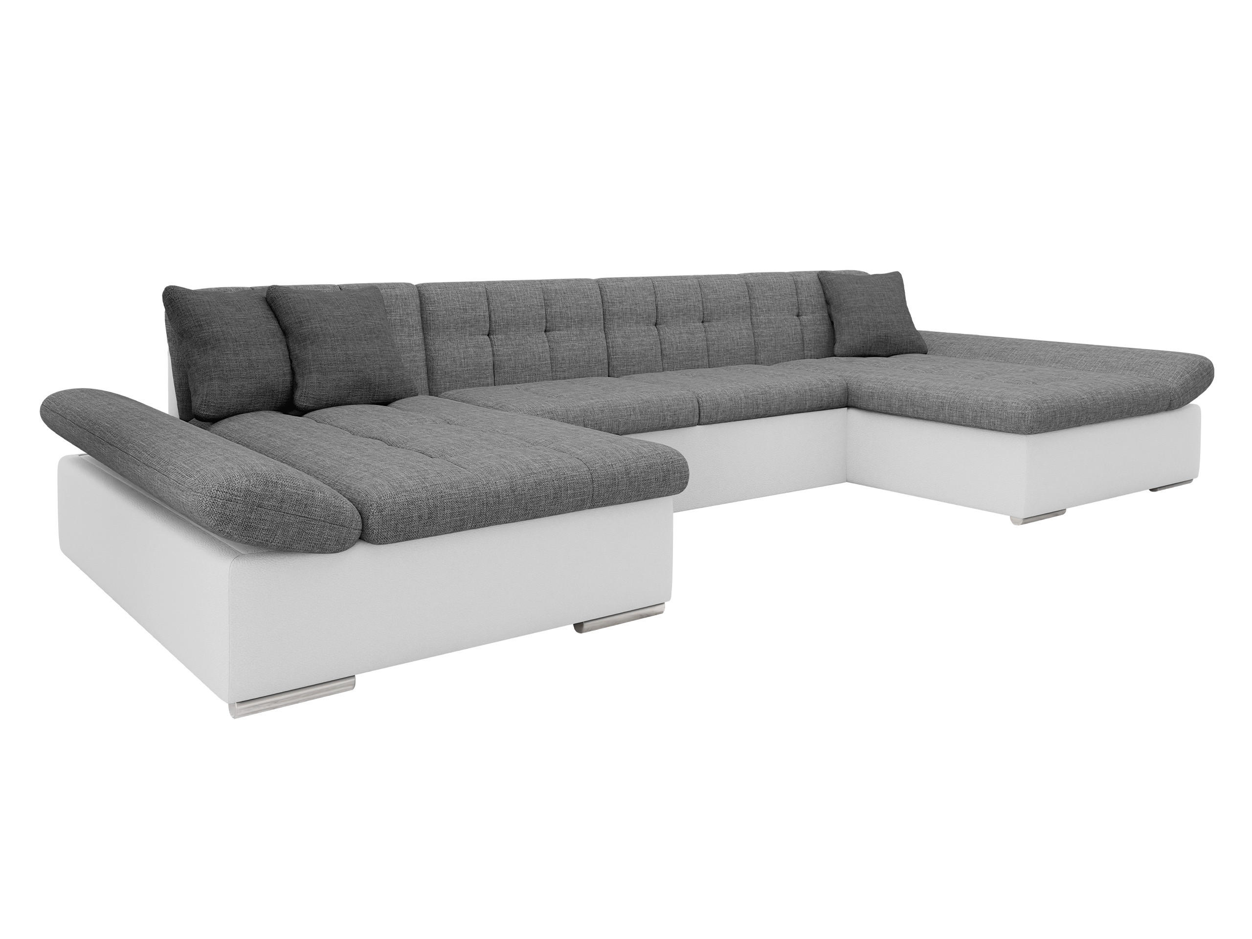 Mirjan24 Wohnlandschaften Weiß, Grau 360x75x160 cm