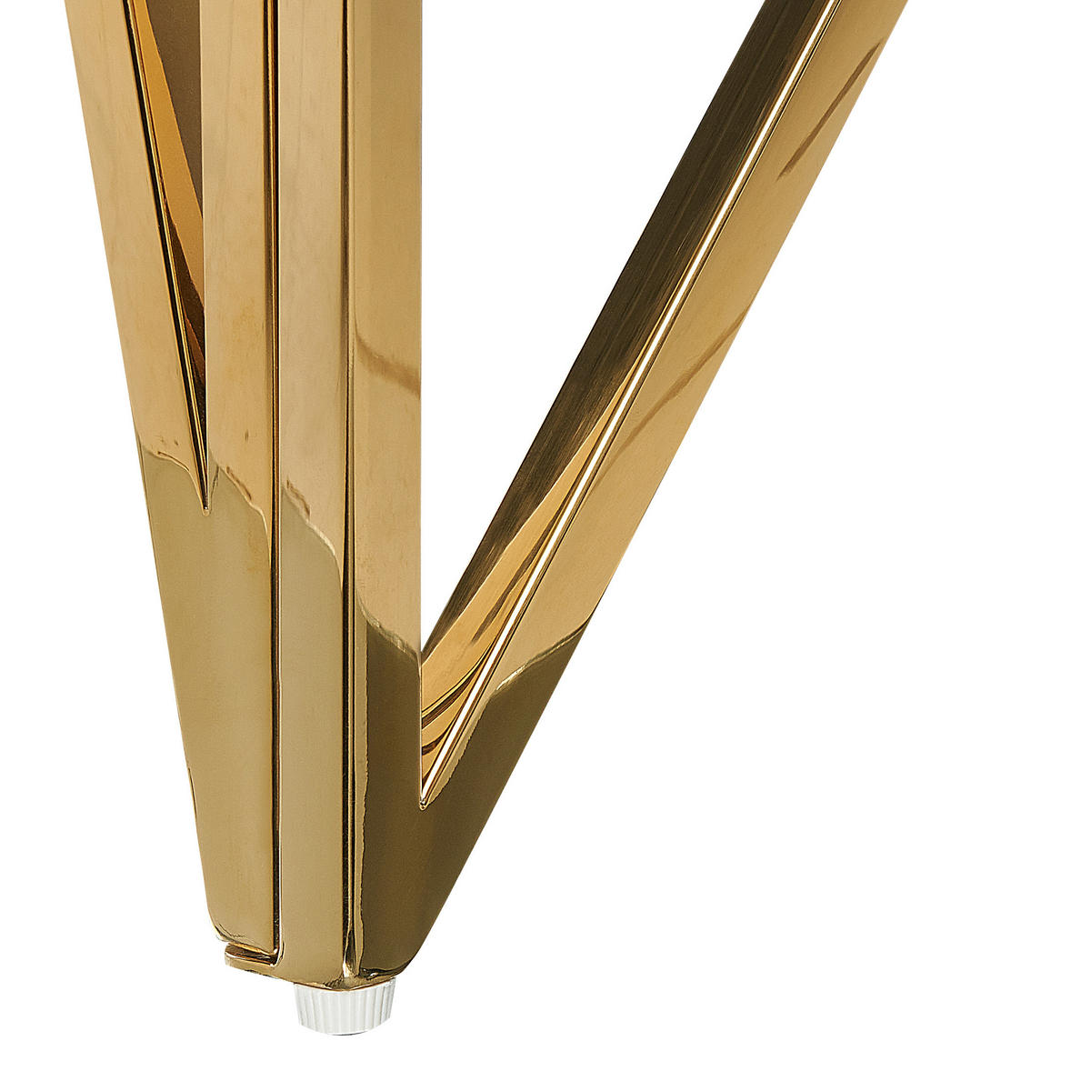 KONSOLENTISCH Glas transparent/gold Weso - Transparent/Goldfarben, Glas (40/120/78cm) - Beliani