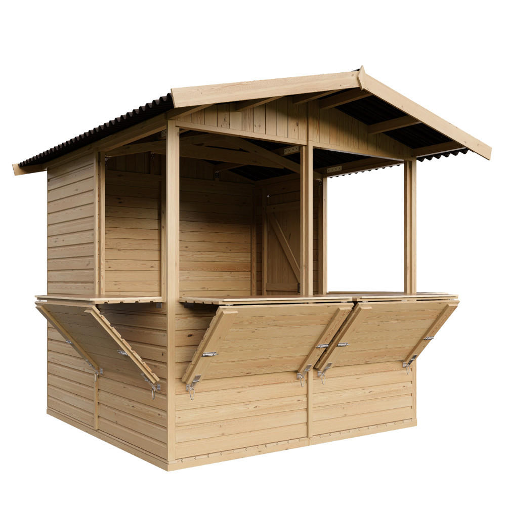 Timbela Verkaufsstand Natur 253x232x263 cm