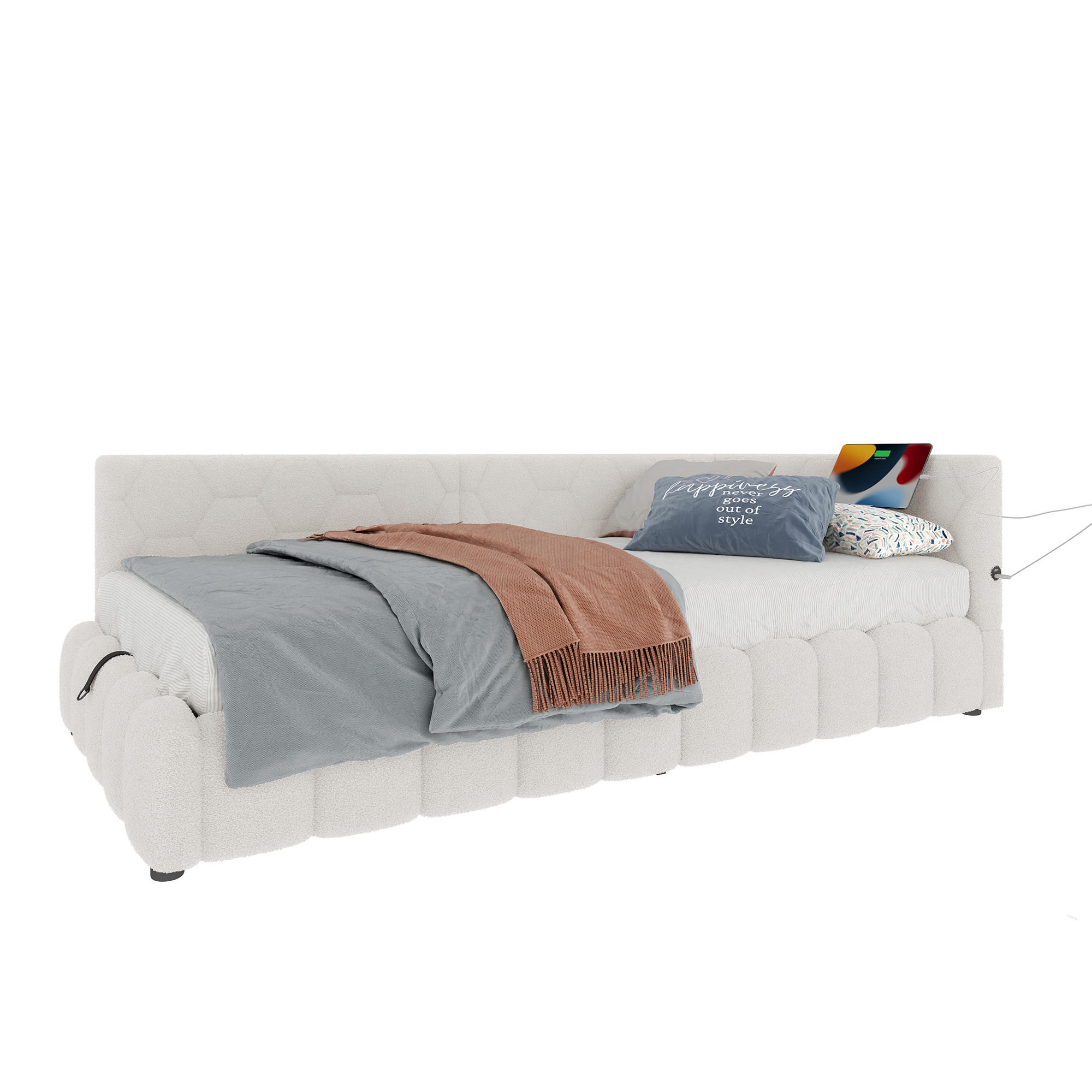 Wishdor Schlafsofa Weiß 90x200 cm