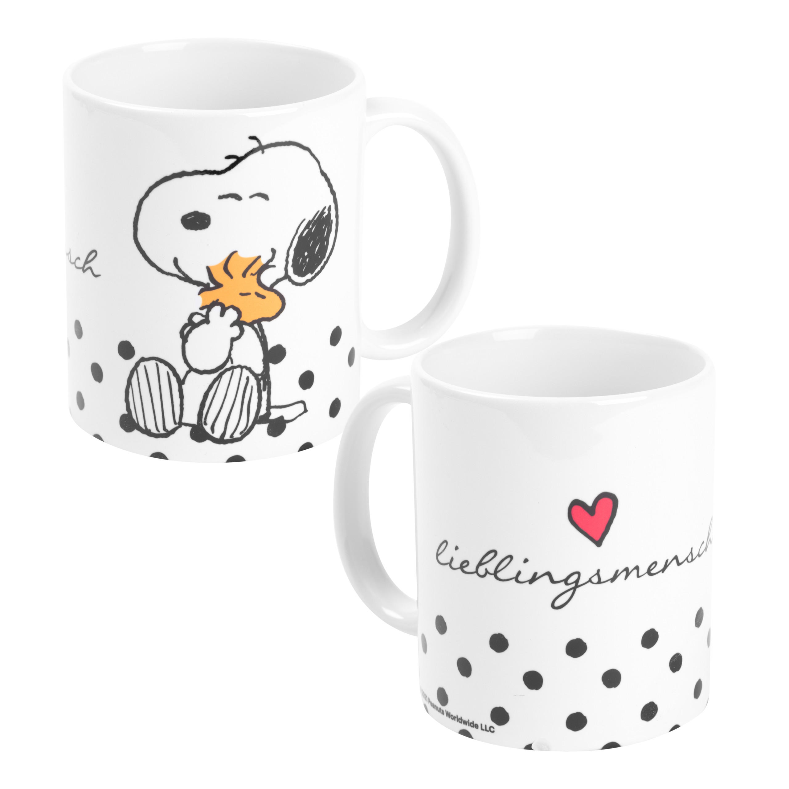 KAFFEEBECHER The Peanuts Snoopy Lieblingsmensch Weiß 320 ml - Weiß, Keramik (0.32L) - United Labels