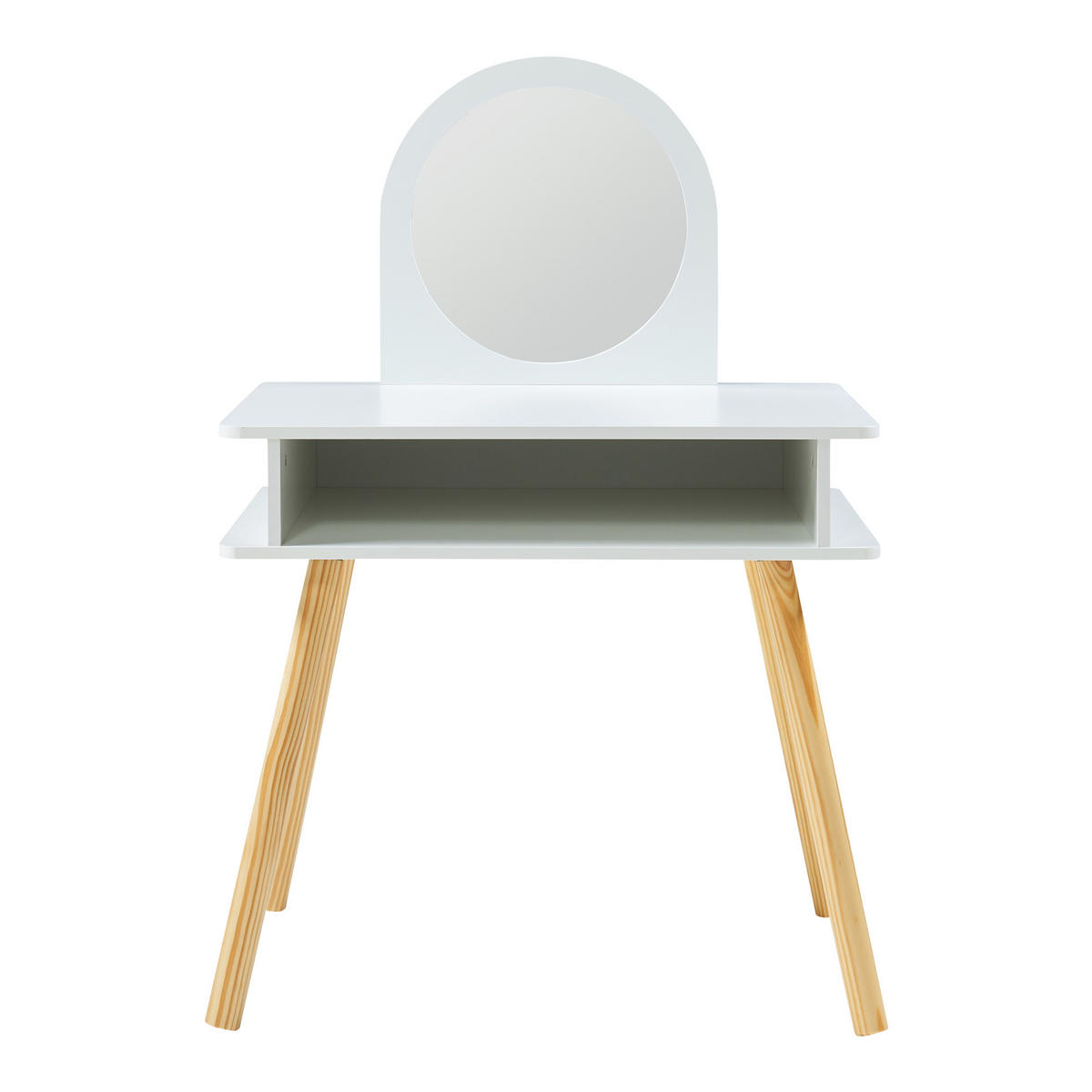 DĚTSKÁ TOALETKA, 2DÍLNÁ SADA Ovanåker - bílá/přírodní, dřevo/kompozitní dřevo (62/91.5/43.5cm) - [en.casa]