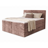 BOXSPRINGBETT Mollo Max - 160x200 - braun (Tilia 17, Cord) - Schwarz/Braun, Holz/Holzwerkstoff (160/200cm) - Sofnet