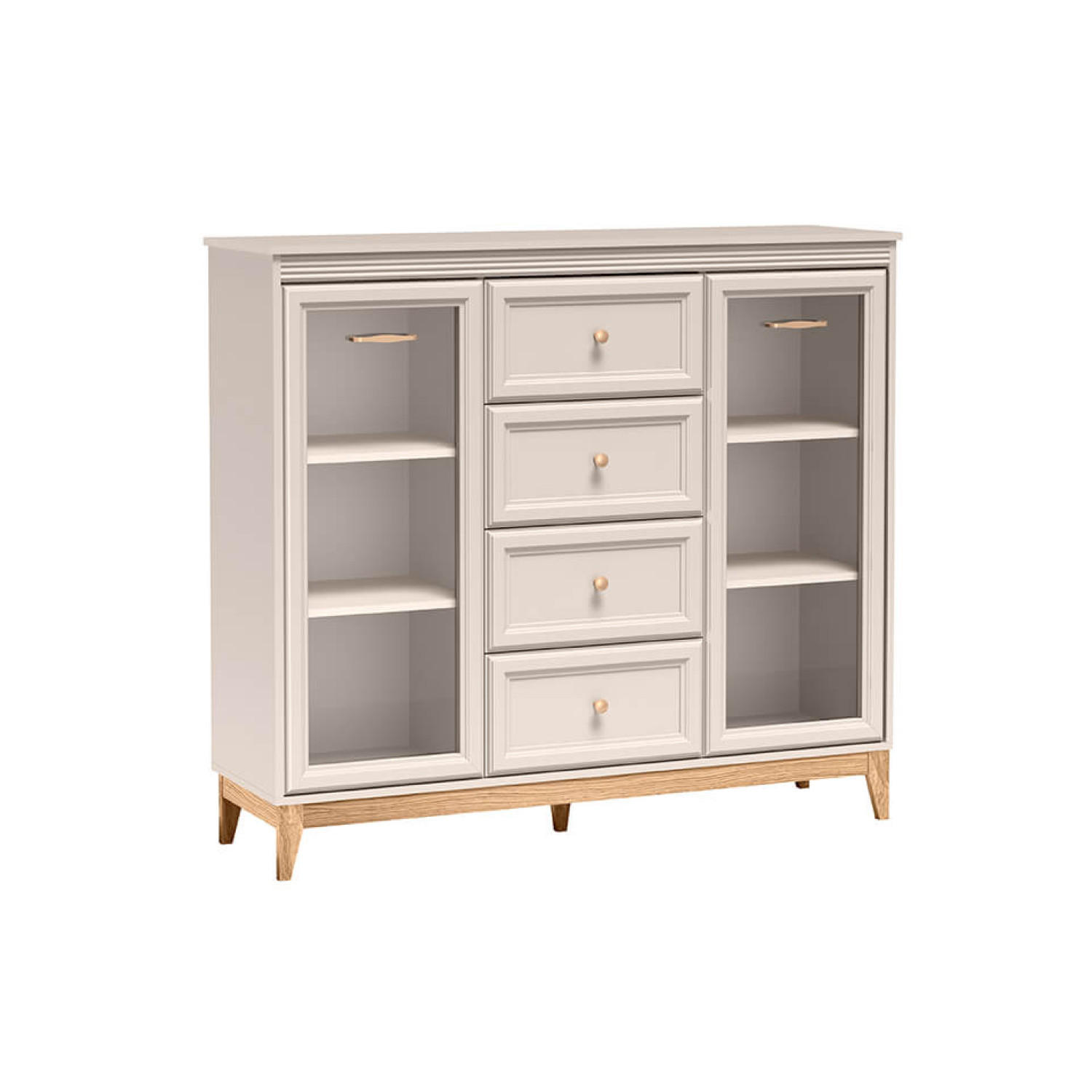 Koseto Vitrine Kaschmir 141.5x125.5x40.5 cm
