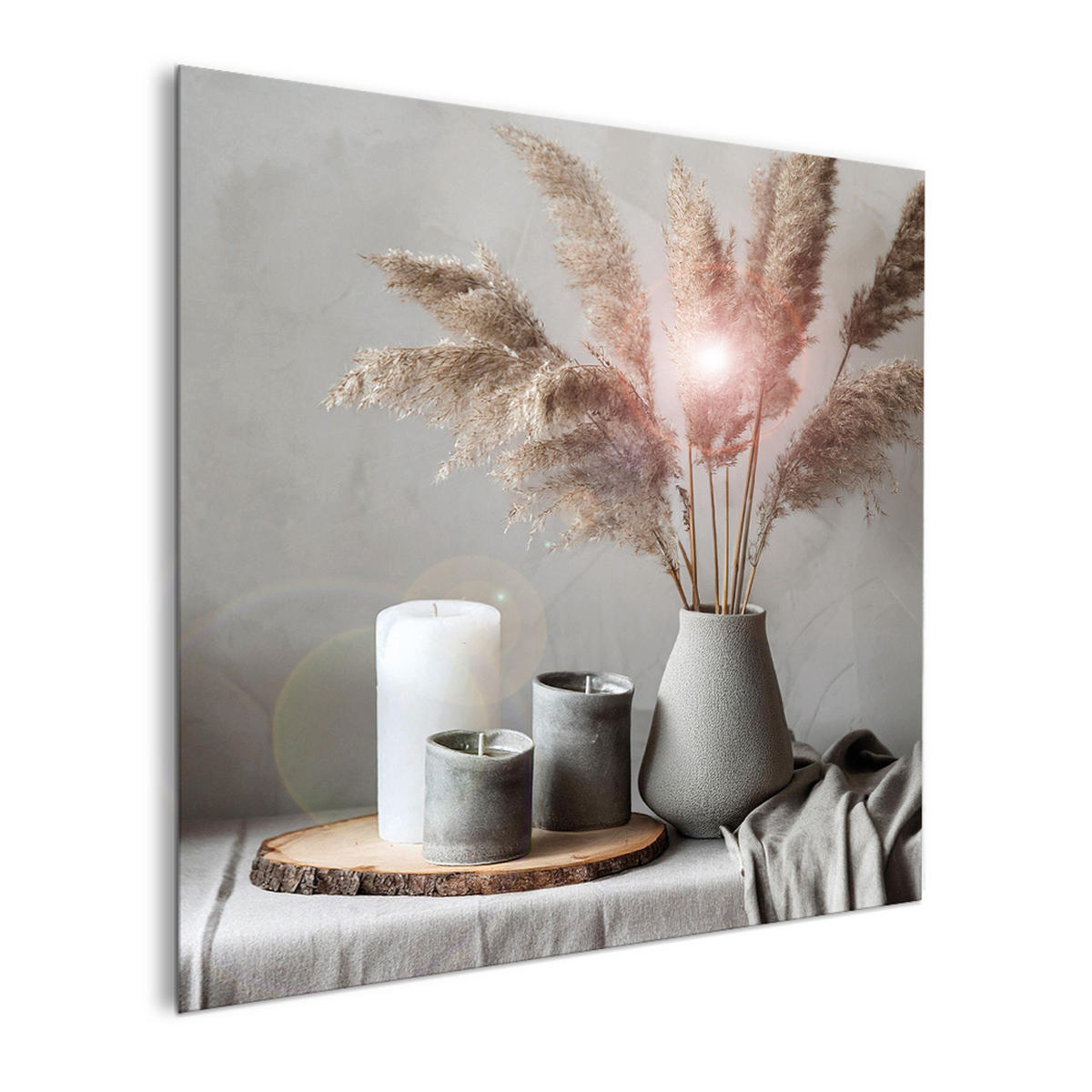 GLASBILD 30x30 cm Stillleben beige - Beige, Glas (30/30cm) - artissimo