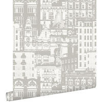 TAPETE Gebäude 53 cm x 10.05 m - Beige, Papier (53/1000cm) - ESTAhome