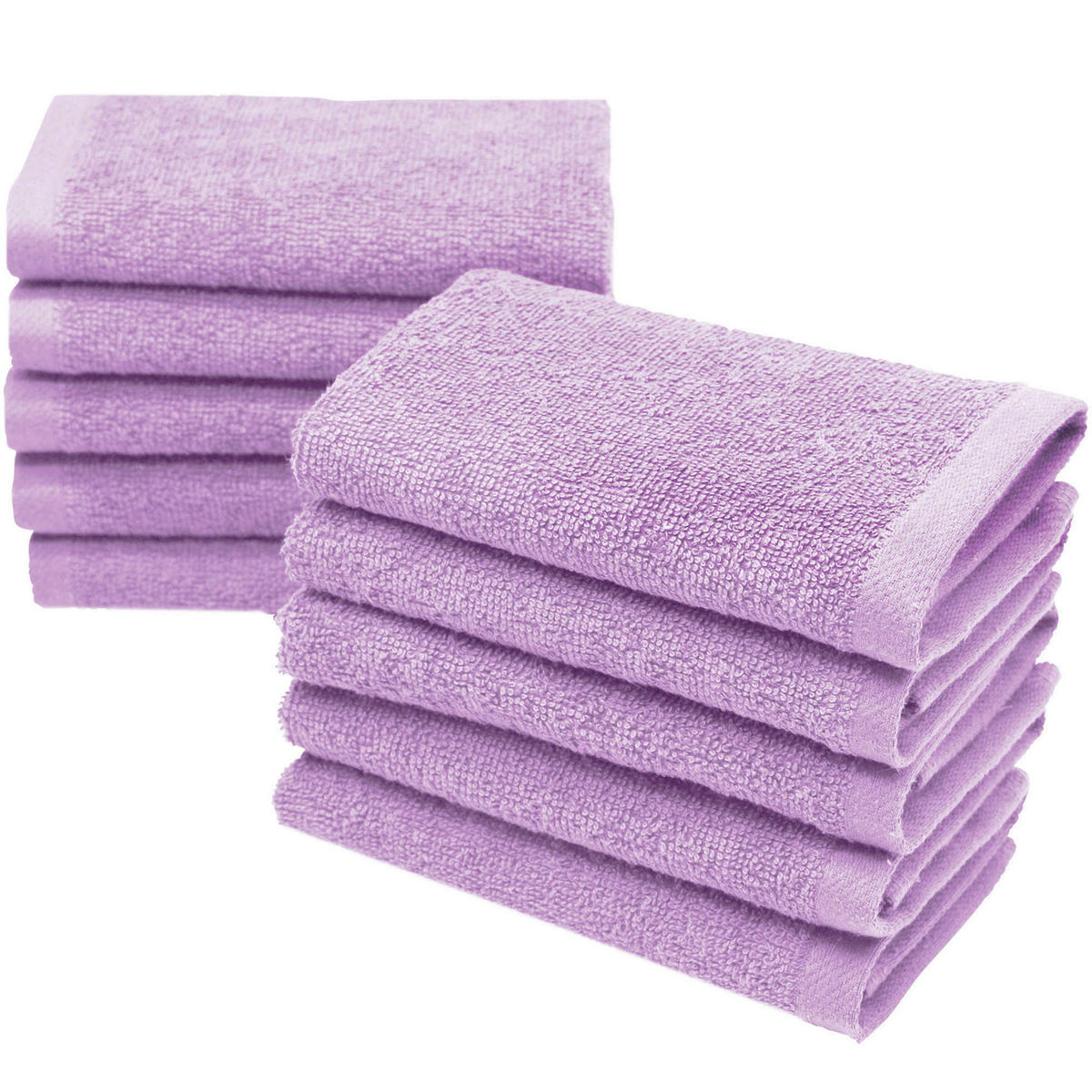 SEIFTÜCHER, 10er-Set, 30x30 cm, 100% Baumwolle, Lila - Flieder, Textil (30/30cm) - Zollner