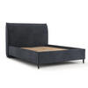 POLSTERBETT Shell Anthrazit 120/200 cm im Samtstoff - Anthrazit/Schwarz, Holz/Holzwerkstoff (120/200cm) - Maison de Reve