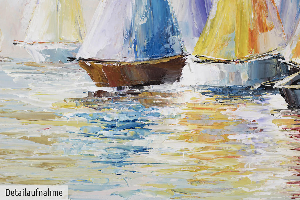 ÖLGEMÄLDE 120/60 cm - Multicolor/Weiß, Holz/Textil (1.6/60cm) - KUNSTLOFT