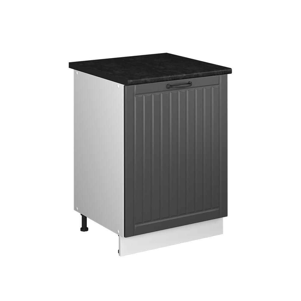 SPÜLENUNTERSCHRANK Fame-Line, Dunkelgrau/Weiß, 60 cm - Dunkelgrau/Weiß, Holzwerkstoff (60/82/60cm) - Vicco
