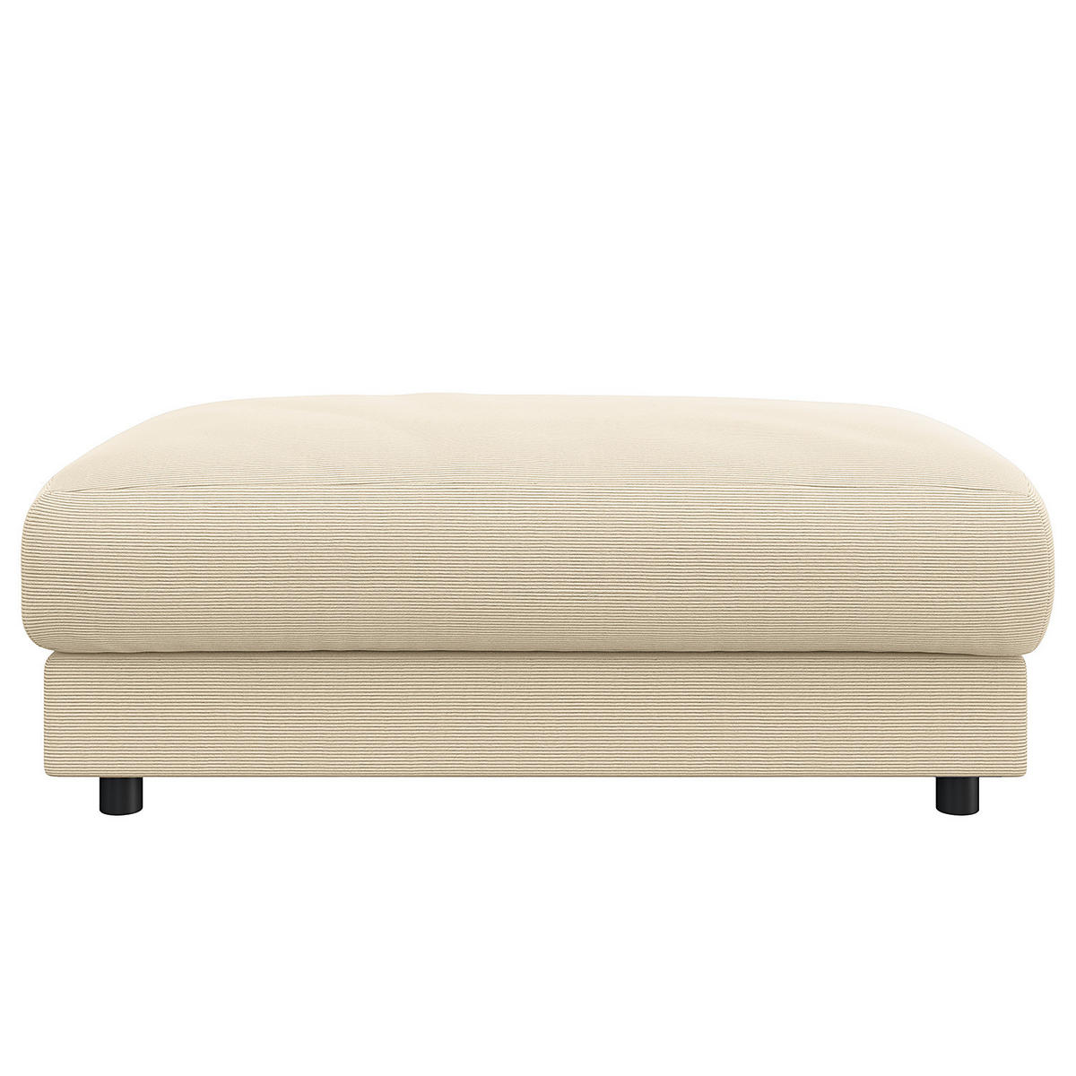 POLSTERHOCKER - Beige/Schwarz, Holz/Kunststoff (107/41/77cm) - home24