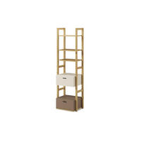 KINDER-BÜCHERREGAL TRIDA mit Schubladen, creme/braun/artisan Eiche - Creme/Braun, Holz (51/180/40cm) - KONSIMO®